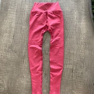 new never used alphalete high waisted leggings size small color pink
